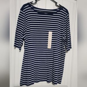 Navy Blue Striped shirt